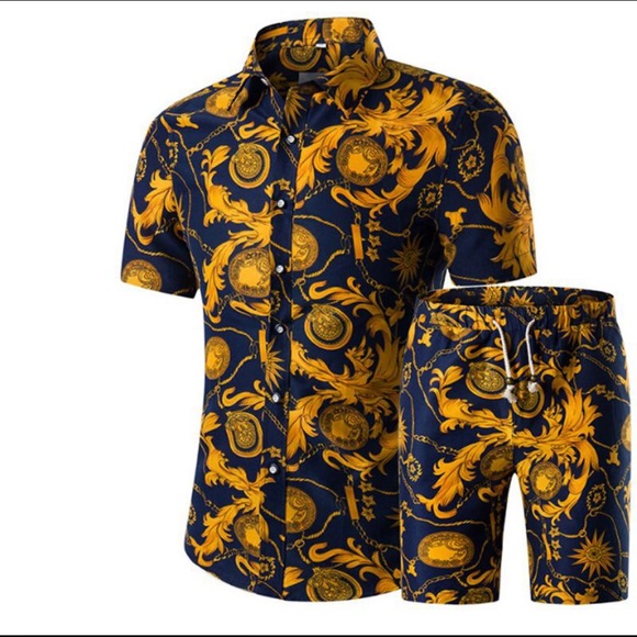Men Shirts and Shorts Hawaiian Style - Picture 1 of 4